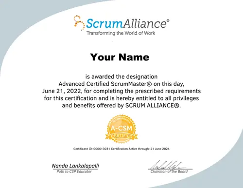 A-CSM-certificate