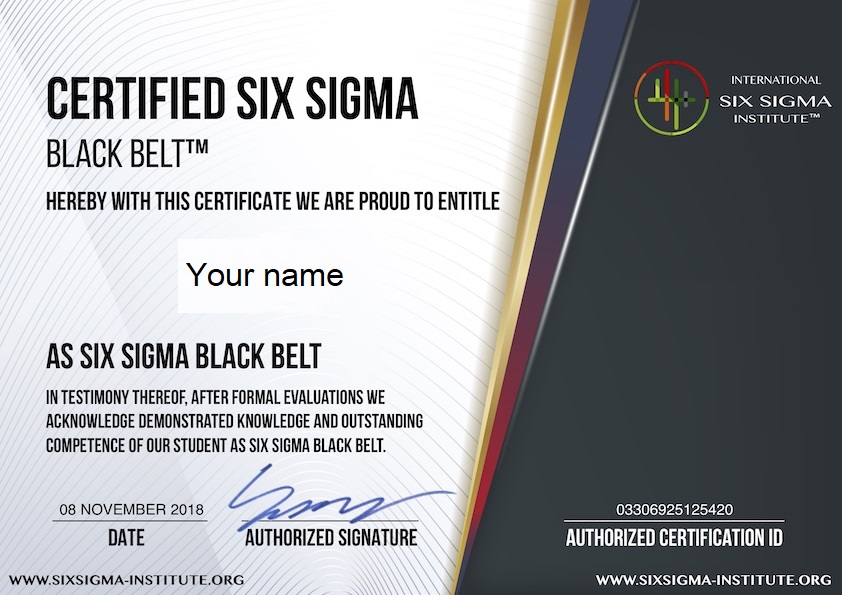 certified six sigma black belt